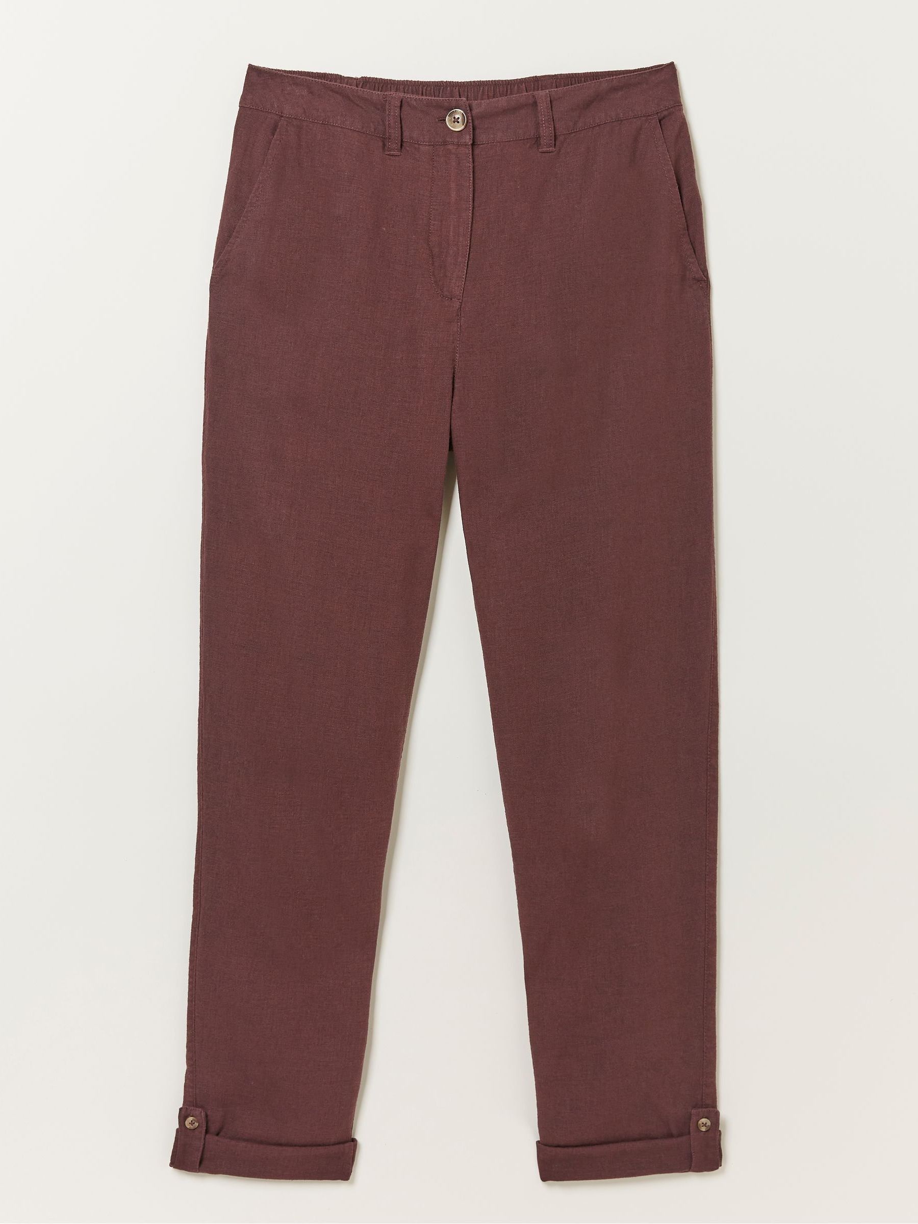 Brown - Linen Blend Joggers