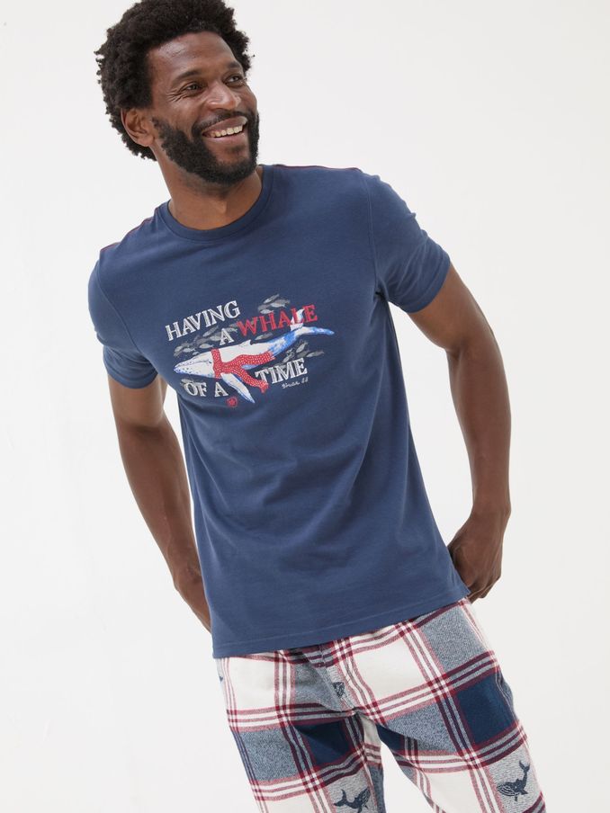 Navy Shelter Whale of a Time T-Shirt (E53221) | €21