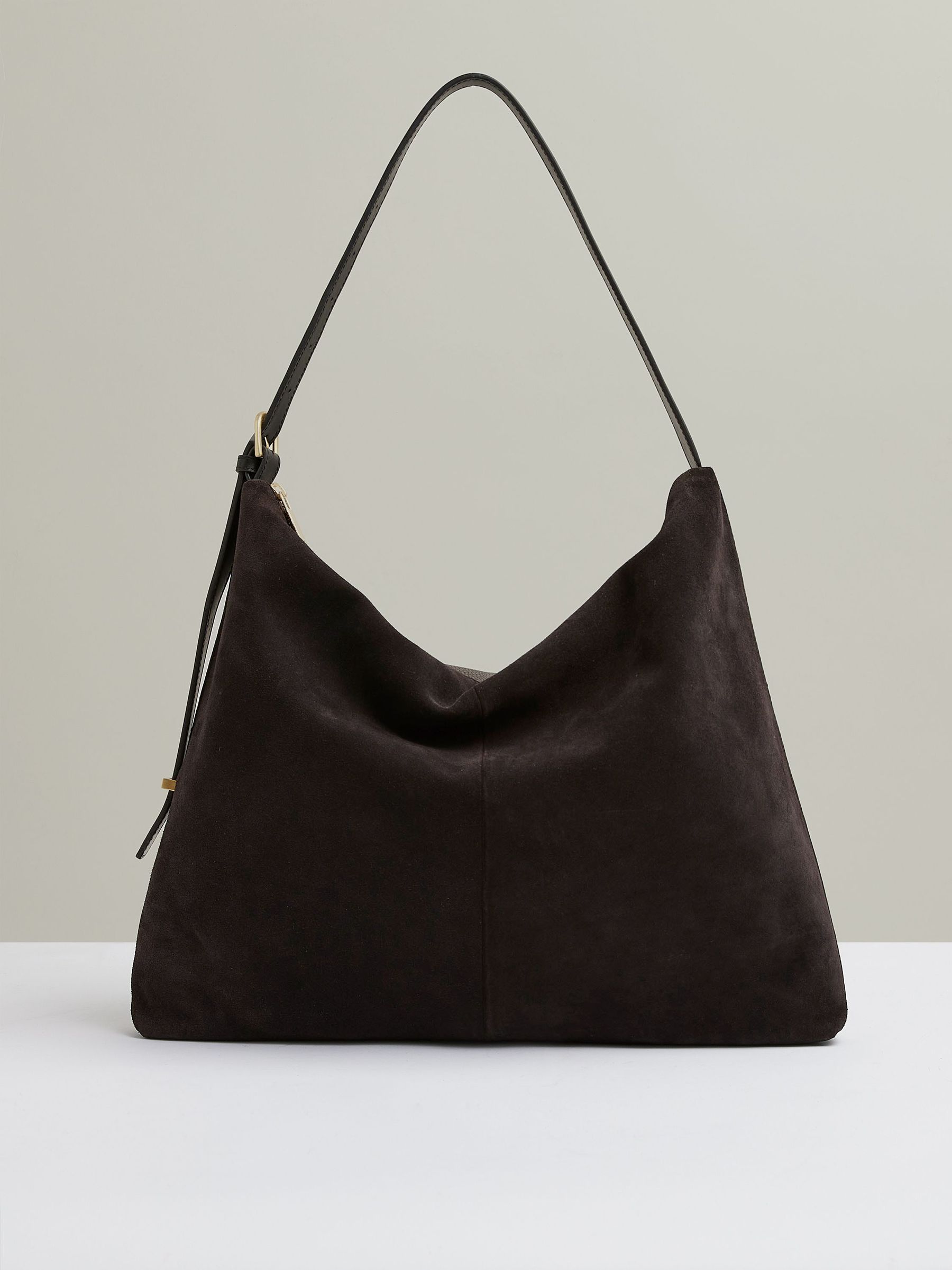 Grained Leather Tote Bag in Chocolate (E53251) | US$400