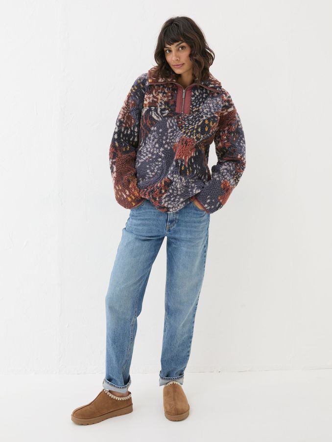 Parker Multi Abstract Animal Fleece (E53337) | $50