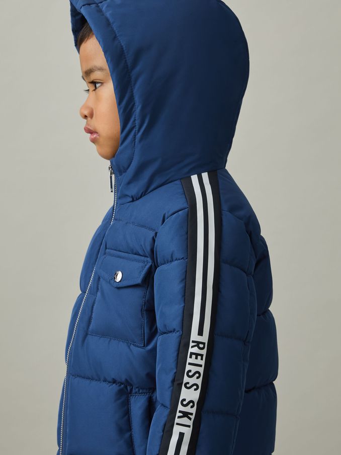 9-13 yrs Fleece-Collar Quilted-Shell Jacket in Airforce Blue (E54511) | €39