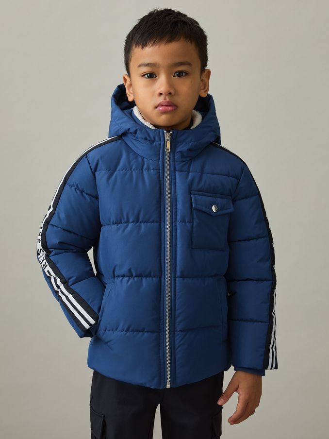 3-9 yrs Fleece-Collar Quilted-Shell Jacket in Airforce Blue (E54522) | US$40