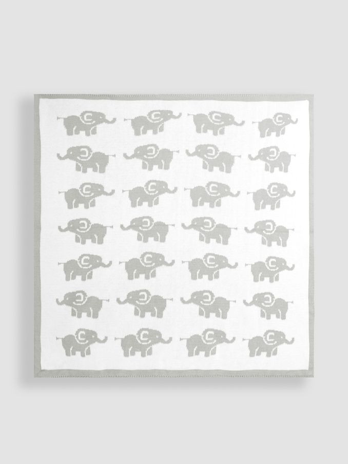 Grey Elephant Knitted Shawl (E55807) | $45