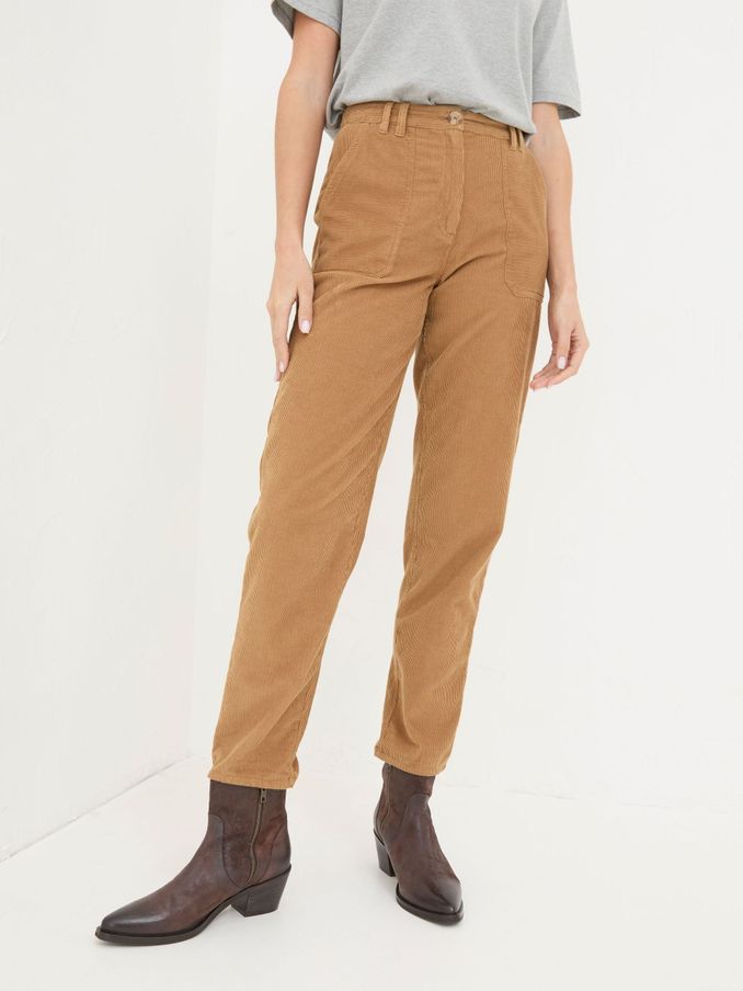 Chesil Brown Mixed Cord Trousers (E55841) | €29