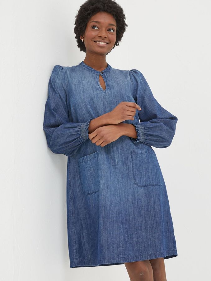 Fran Chambray Blue Denim Dress (E55844) | €46