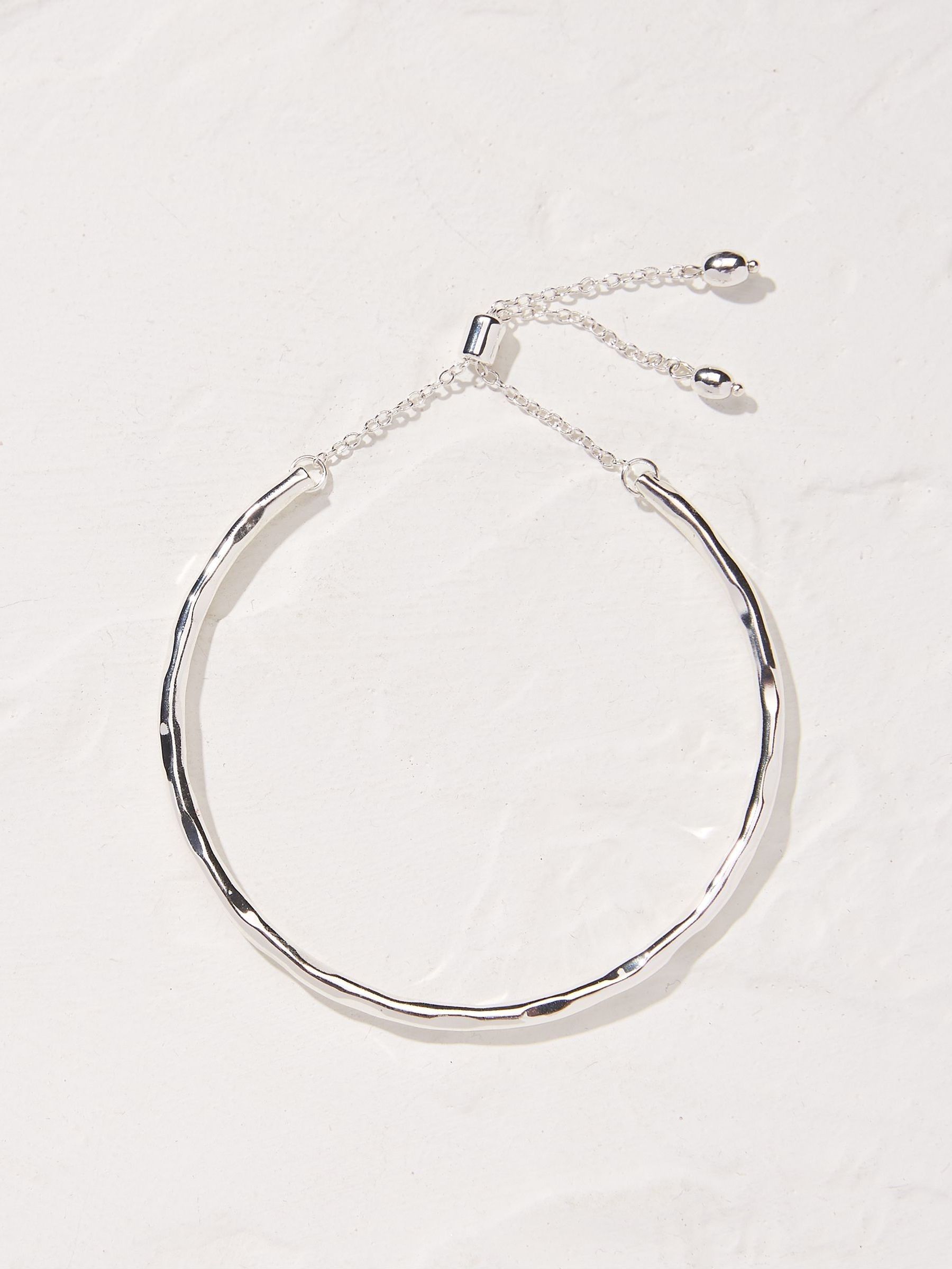Silver Tone Adjustable Bangle (E55847) | €16.50