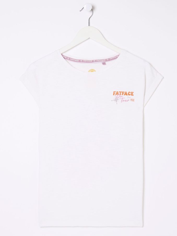 Aloa White Uk Map 100% Cotton T-Shirt (E55994) | $25