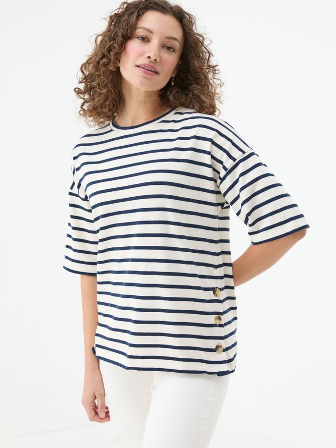 Kiki Cream Stripe Top (E56016) | $30