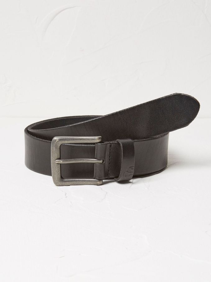 Black Italian Leather Belt (E56222) | $54