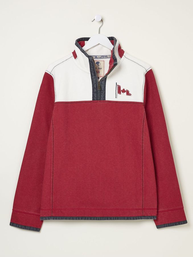 Airlie Red Panel Sweatshirt (E56452) | $46