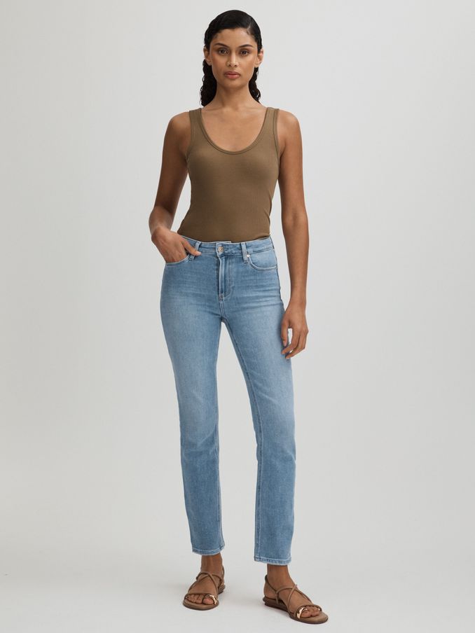 Paige High Rise Straight Leg Jeans in Canvases Blue (E58325) | CHF 269