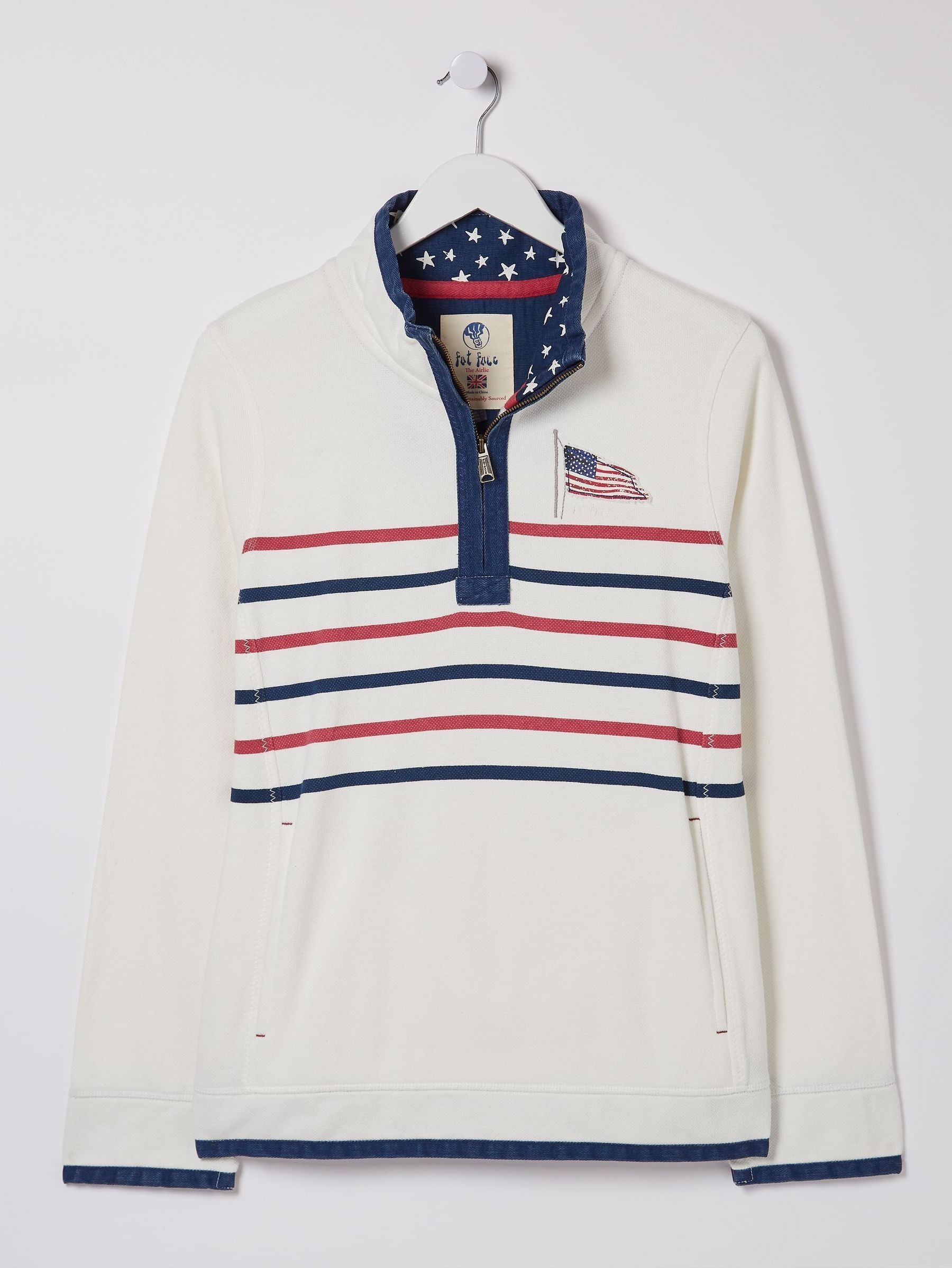Airlie Ecru USA Sweat Top (E60252) | €77.50