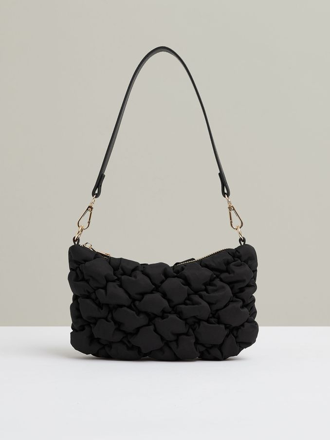 Quilted Shoulder Bag in Black (E60875) | US$75
