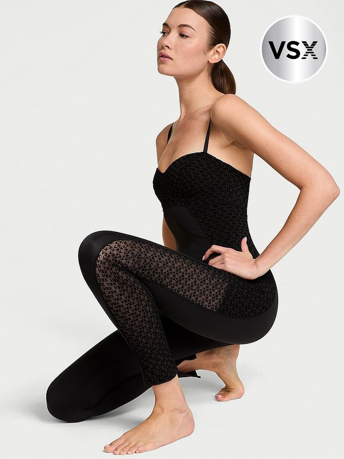 Black Elevate™ Logo Mesh Jumpsuit (E61815) | €125