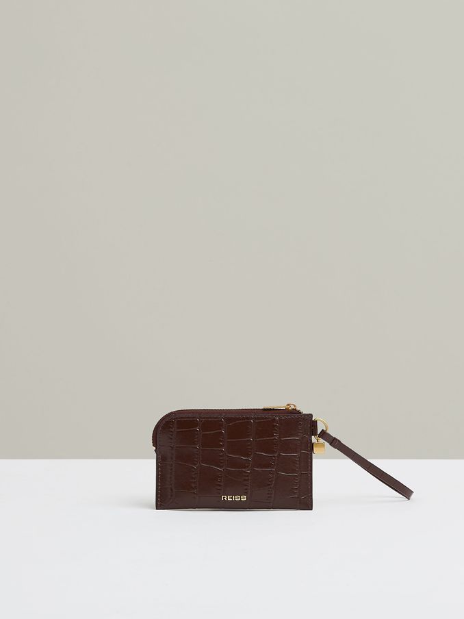 Leather Coin Purse in Oxblood (E62929) | €55