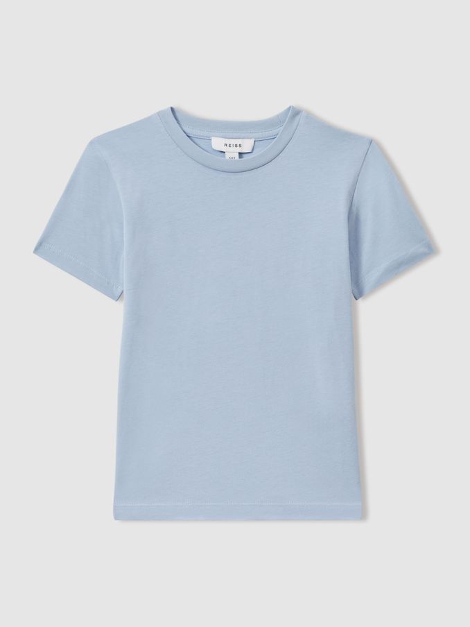 3-9 yrs Crew Neck T-Shirt in Soft Blue (E63227) | €8