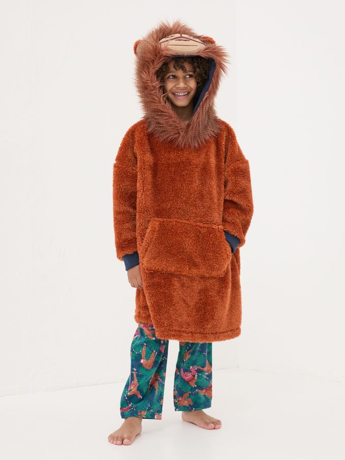 Chestnut Brown Oversized Orangutan Hoodie (E64088) | €23