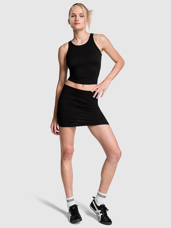 Black Seamless Drapey Skort (E66285) | €45