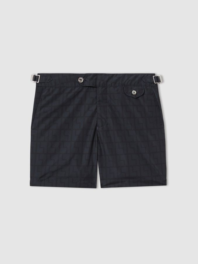 Hemingsworth Ikat-Print Zwemshort in Navy (E67138) | € 148