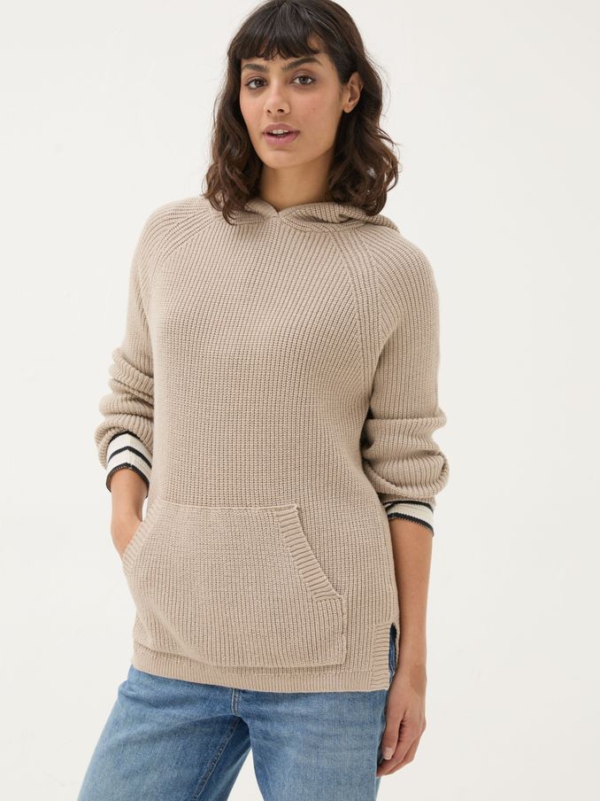 Knitted Oatmeal Lounge Hoodie (E67463) | €33