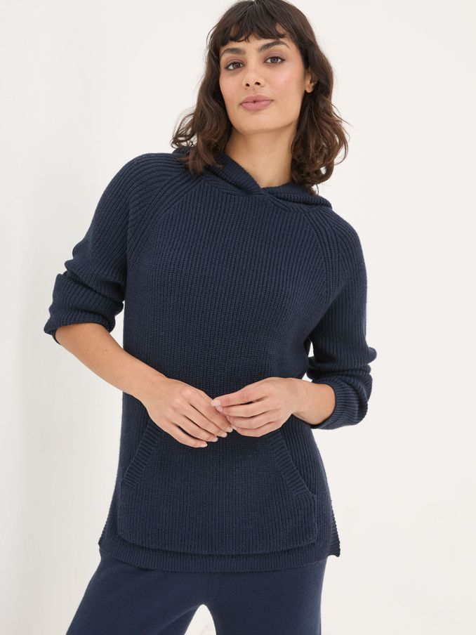 Knitted Blue Navy Lounge Hoodie (E67465) | €42