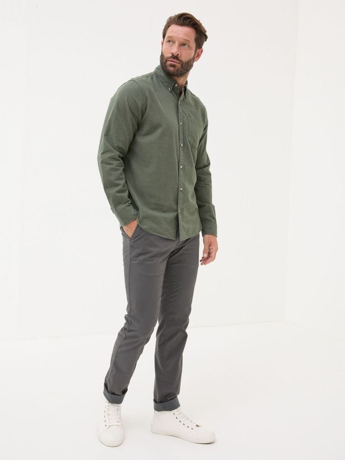 Heyshott Dark Grey Slim Chinos (E67930) | $85