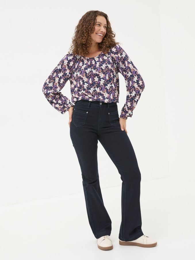 Lily Multi Floral Top (E68039) | $30