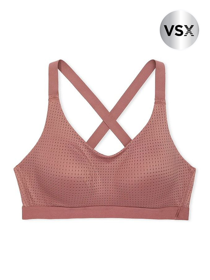 Vintage Rose Pink Lightweight Mesh Medium Support Sports Bra (E68224) | €52