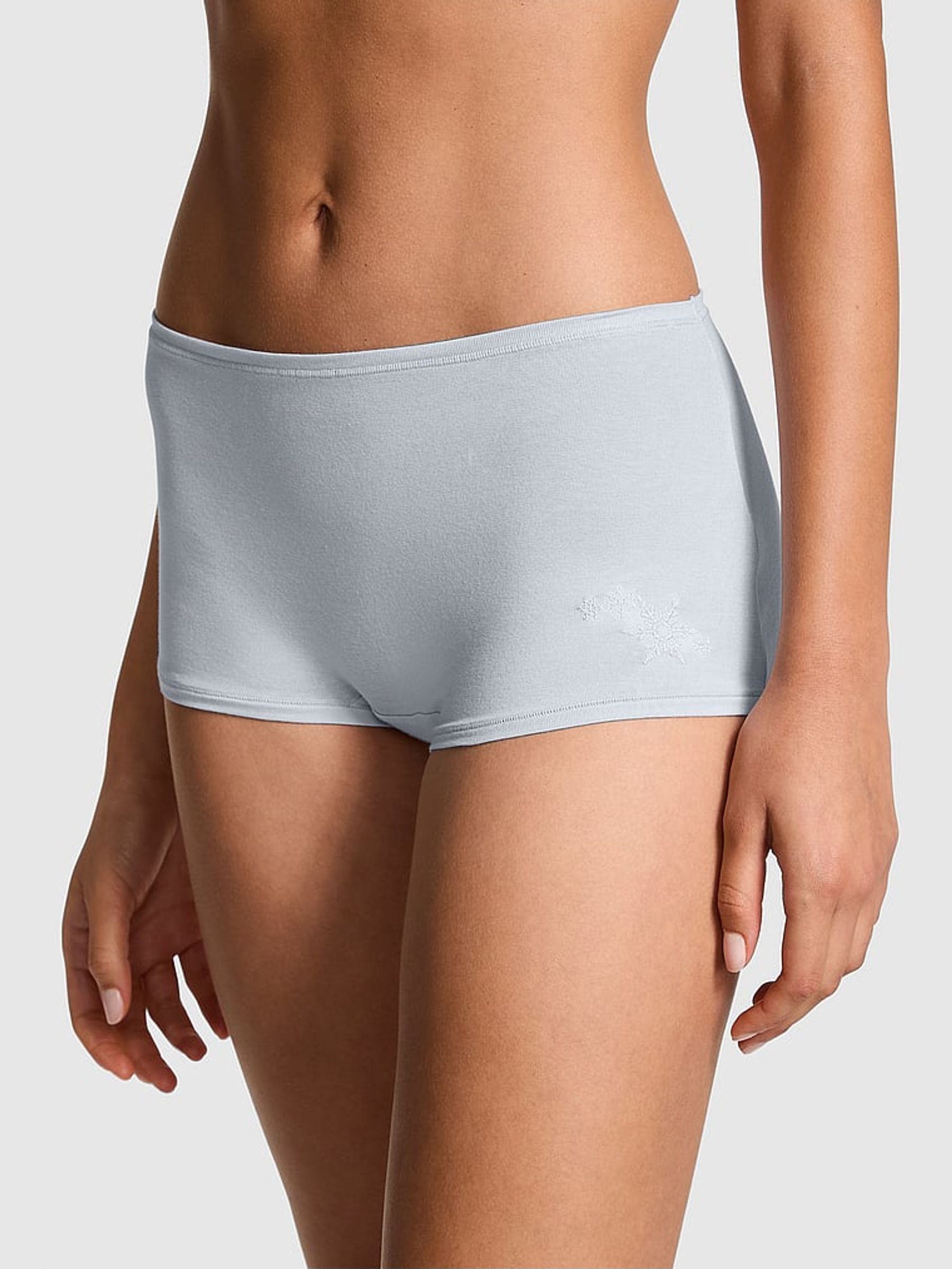 Hydrangea Blue Snowflake Cotton Boyshort Knickers (E68231) | €10.50