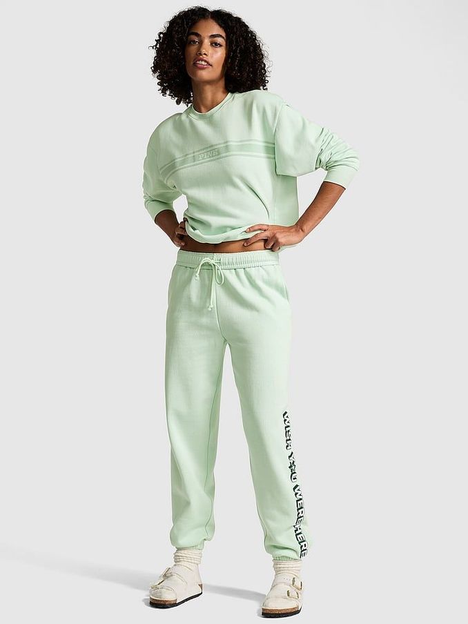 Mint Aspen Green Cuffed Fleece Joggers (E68244) | €22