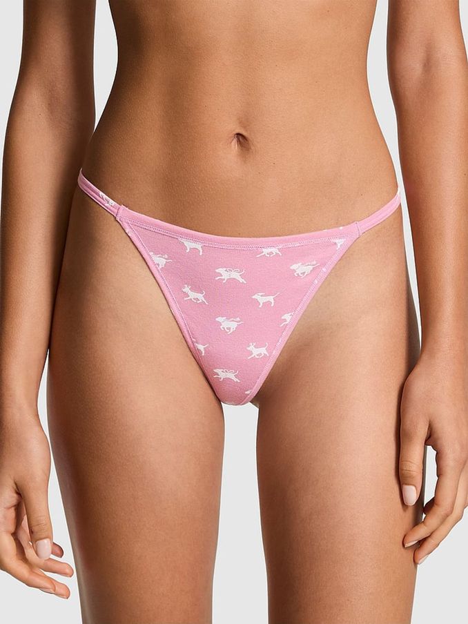 Moonstone Pink Cotton G String Knickers (E68265) | €10.50