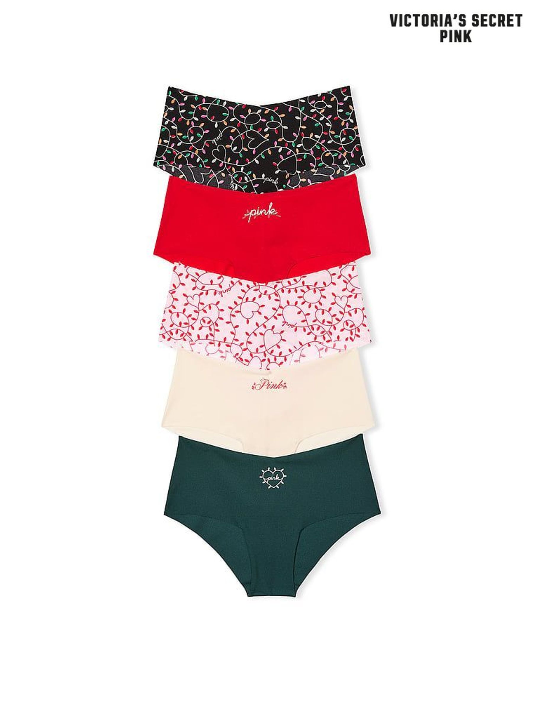 Black/Red/Pink/White/Green Cheeky 5 Pack Knickers (E68313) | €31