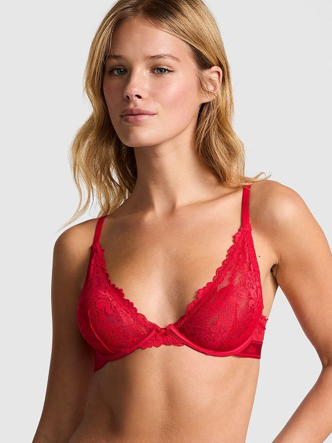 Red Pepper Plunge Lace Bra (E68321) | €40