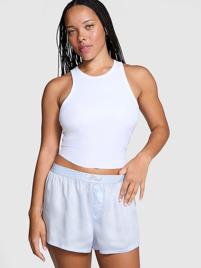 Hydrangea Blue Diamante Pyjama Shorts (E68554) | €29