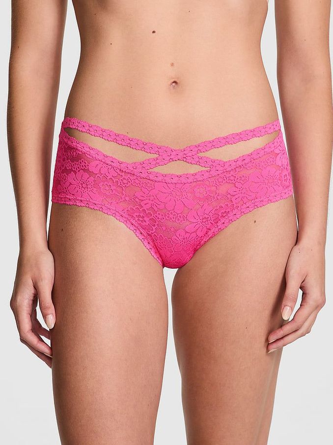 Pink Rose Cheeky Floral Lace Knickers (E68587) | €10.50