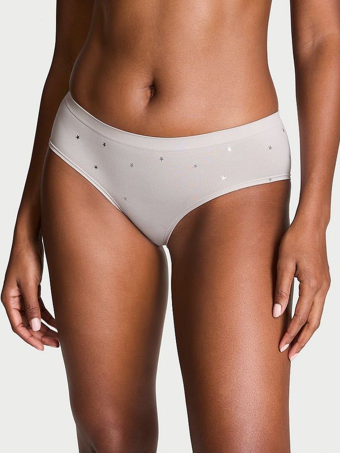 Silver Pearl Grey Stars Hipster Knickers (E68595) | €10.50