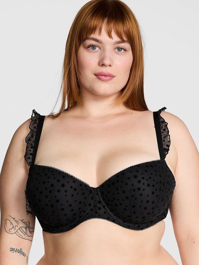 Black Balcony Star Chaser Lace Bra (E68610) | €40
