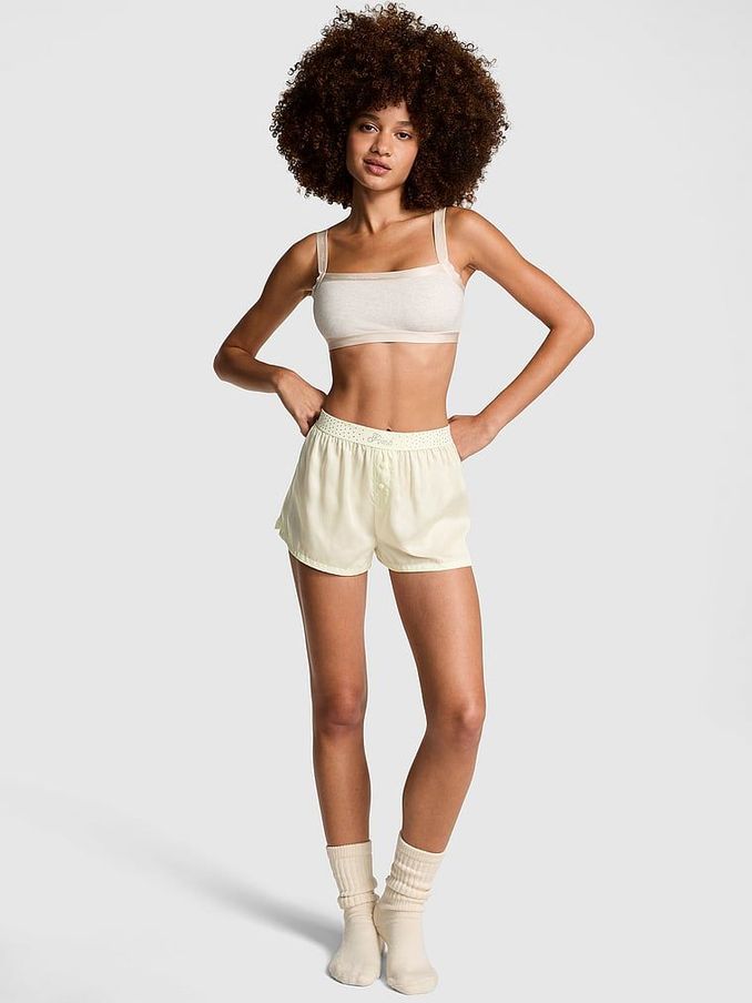 Creamer White Diamante Pyjama Shorts (E68630) | €29