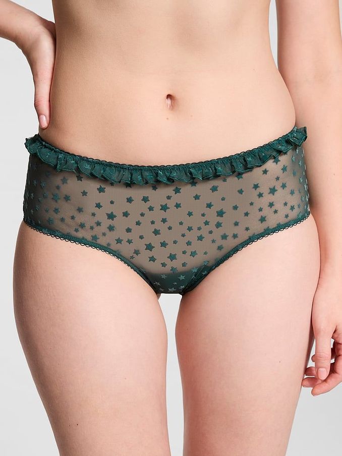 Deep Forest Green Cheeky Star Chaser Lace Knickers (E68632) | €10.50