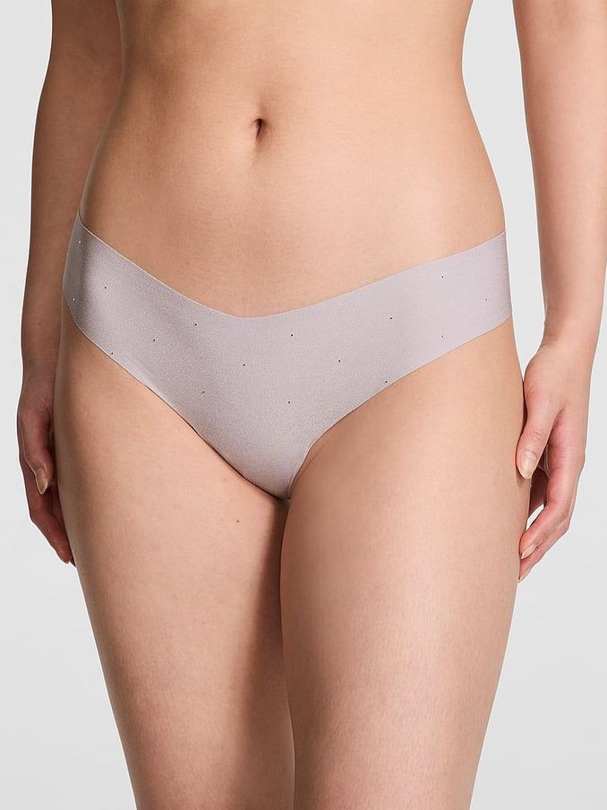 Dusty Purple Diamante Thong No Show Knickers (E68891) | €10.50