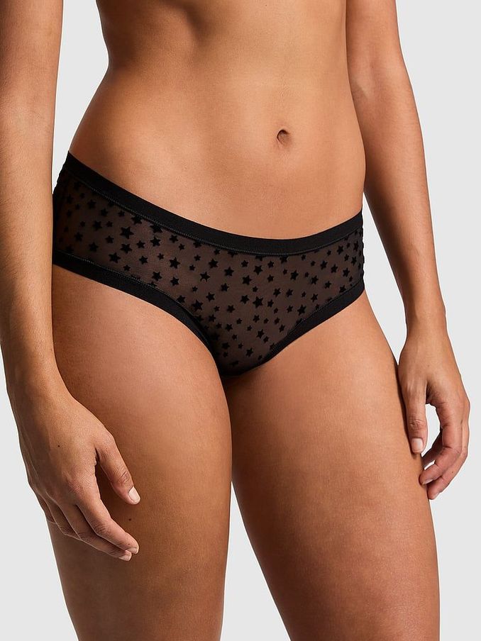 Black Cheeky No Show Star Mesh Knickers (E68903) | €10.50