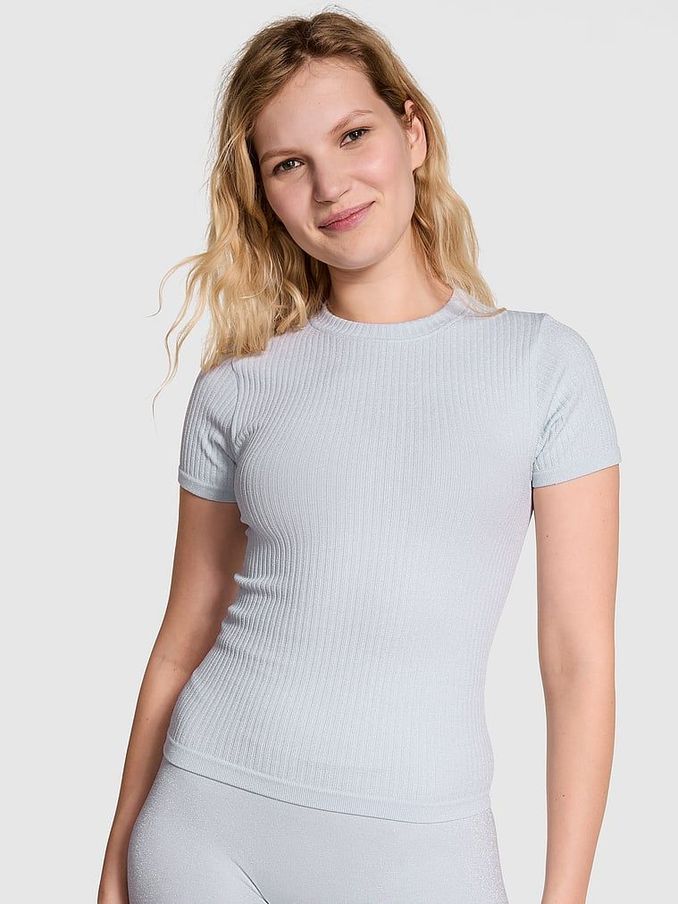 Hydrangea Blue Shine Seamless T-Shirt (E68904) | €33