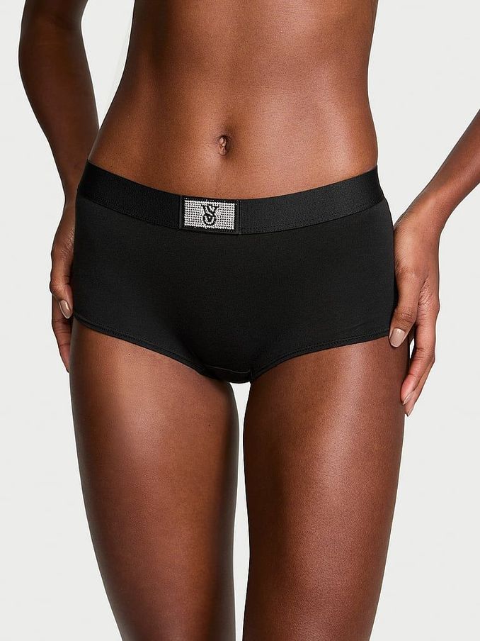Black Short Logo Shine Patch Knickers (E68918) | €10.50