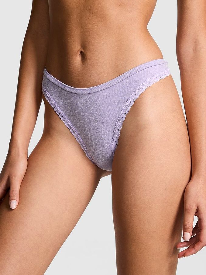 Purple Cloud Thong Seamless Knickers (E68944) | €10.50