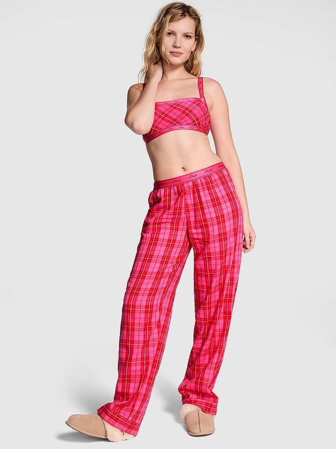 Pink Rose Plaid Trouser Pyjama Bottoms (E68961) | €45