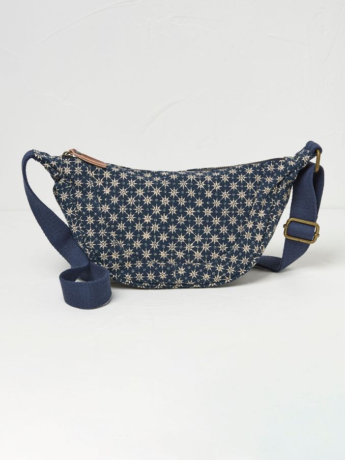Gia Blue Canvas Sling Bag (E70446) | €21