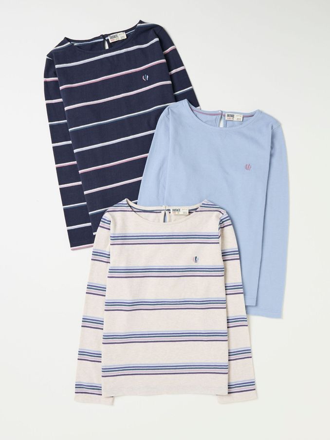 Blue 3 Pack Mixed T-Shirts (E70536) | $23