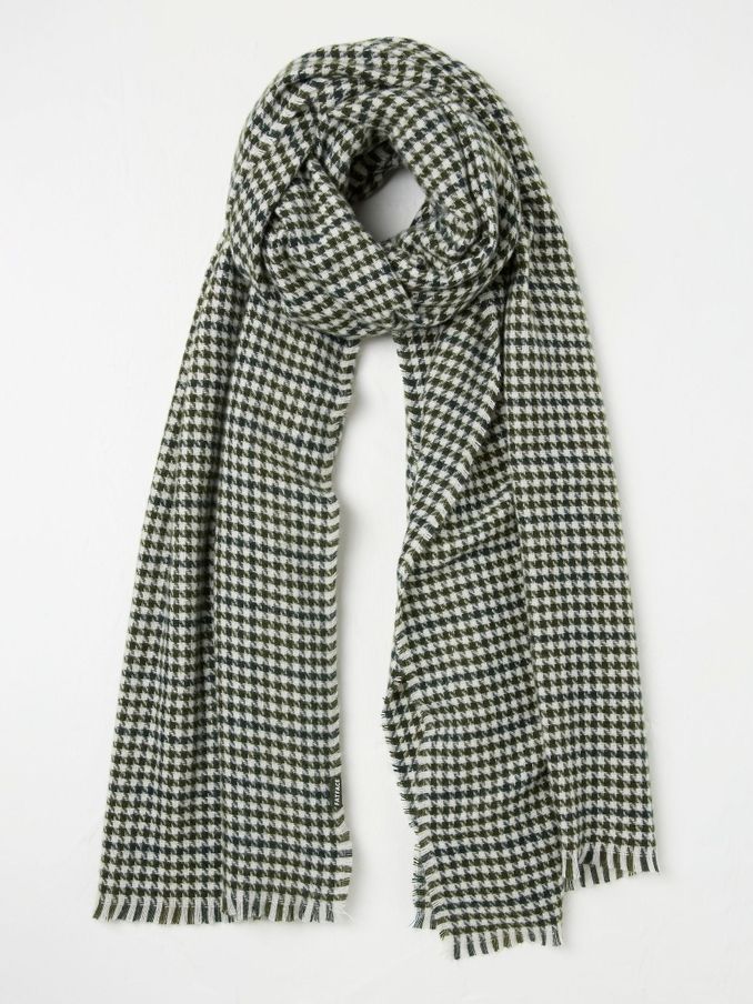 Green Houndstooth Scarf (E70624) | €21
