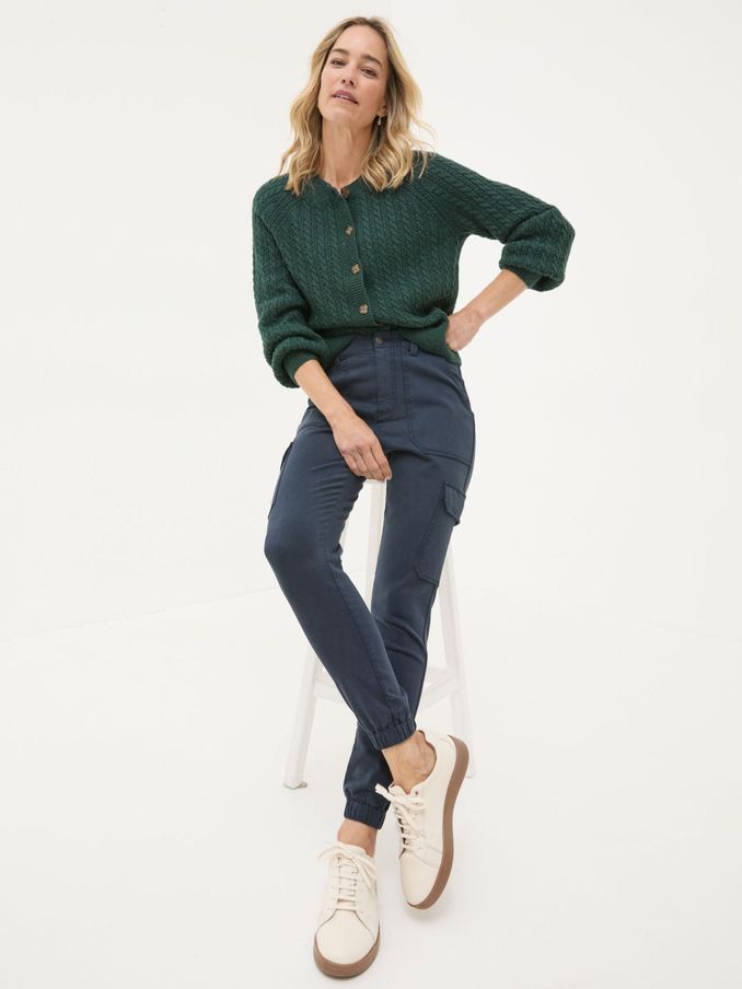 Hythe Blue Cargo Trousers (E70724) | €36