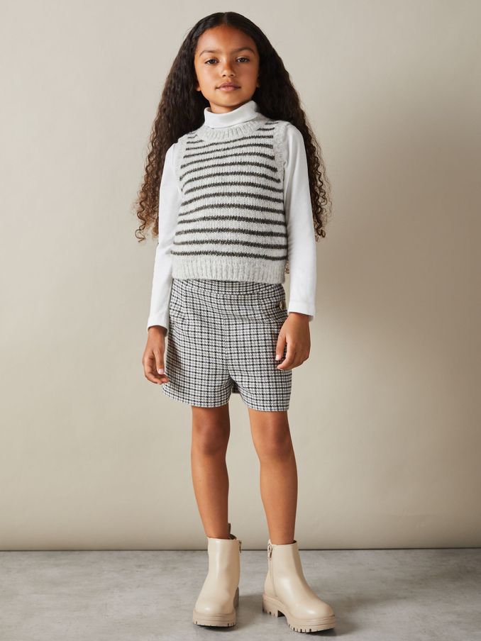 4-9 yrs Alpaca Blend Striped Vest in Grey (E71553) | €28